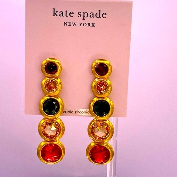 NWT Kate Spade On the Dot Linear Earrings - Picture 3 of 5